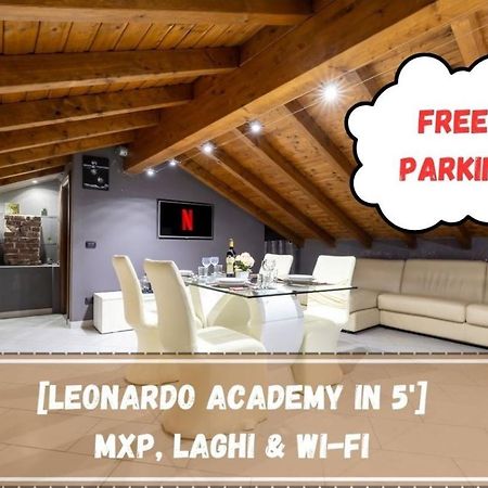 Leonardo Academy In 5' - Parcheggio Gratis - Laghi & Wi-Fi Apartment Sesto Calende Exterior foto