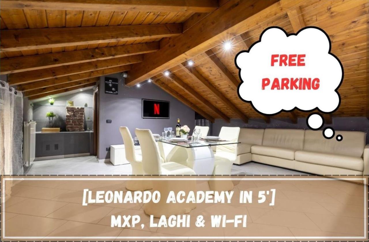 Leonardo Academy In 5' - Parcheggio Gratis - Laghi & Wi-Fi Apartment Sesto Calende Exterior foto
